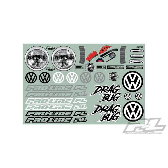 Volkswagen Drag Bug 1:10 Clear Body for Losi 22S No Prep Drag Car (requires trimming), Slash 2wd Drag car & AE DR10