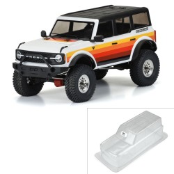 2021 Ford Bronco Clear Body Set with Scale Molded Accessories for 12.3" (313mm) Wheelbase Scale Crawlers