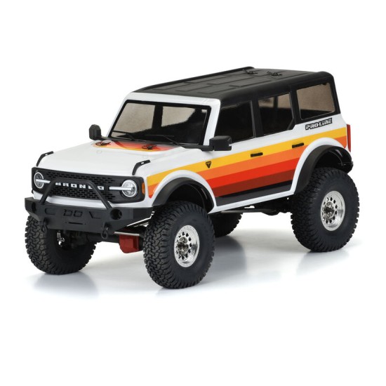 2021 Ford Bronco Clear Body Set with Scale Molded Accessories for 12.3" (313mm) Wheelbase Scale Crawlers