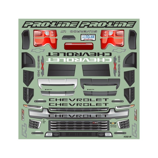 2021 Chevy Silverado 2500 HD Clear Body for E-REVO 2.0 & MAXX (with extended body mounts)