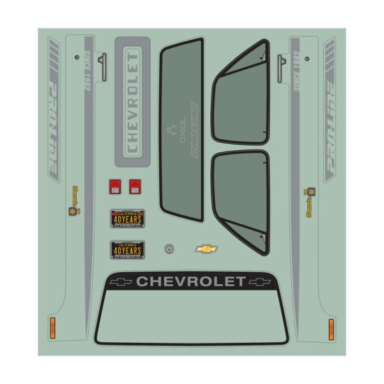 Proline 1982 Chevy K-10 Transparante Body Set met Schaalaccessoires 1/10 312mm