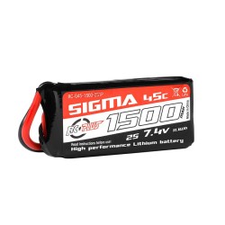 RC Plus Li-Po Batterypack Sigma 45C 1500 mAh 2S1P 7.4V XT-60