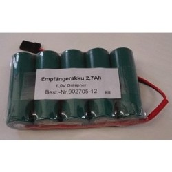 Ontvangeraccu 6,0V 2700mAh uni