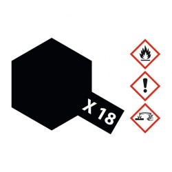 X-18 Zwart zijdemat 23ml Glas