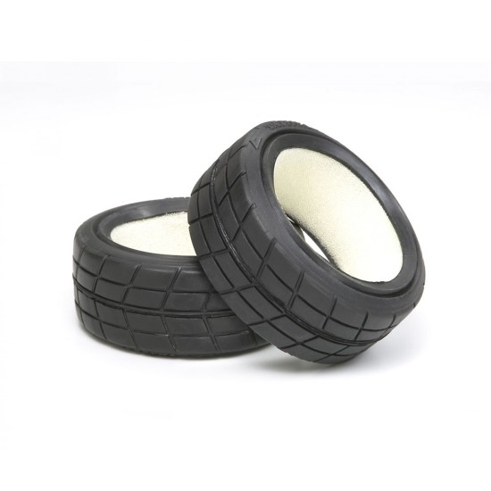 Tamiya 1/10 Racing Radial Tires 24mm (2) w/Sponge