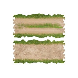 ToysWD Crawler Park: 2x Dirt And Grass Straights For 1/18 & 1/24 RC Crawler Park Circuit
