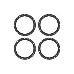 Beadlock-ringen, zwart (gefreesd aluminium), 4 stuks