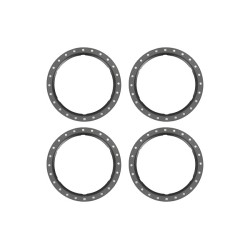 Beadlock-ringen, grijs (gefreesd aluminium), 4 stuks