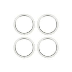 Beadlock-ringen, zilver (gefreesd aluminium), 4 stuks