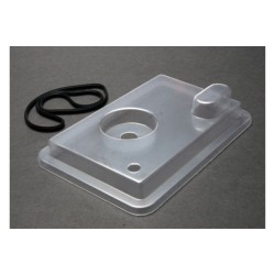 Radio box lid (clear)/ rubber gasket (1) (for use with remote push button)