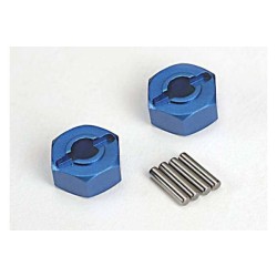 Wheel hubs, hex (blue-anodized, lightweight aluminum) (2)/ a