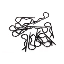 Body clips, black (12) (standard size)