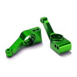 Carriers, stub axle (green-anodized 6061T6 aluminum)(rear)(2