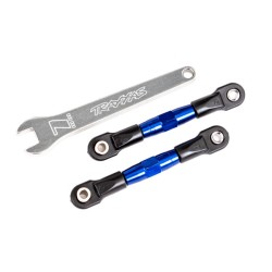 Camber links, rear (TUBES blue-anodized, 7075-T6 aluminum, stronger than titanium) (2) (assembled with rod ends and hollow balls)/ aluminum wrench (1) (fits Drag Slash)