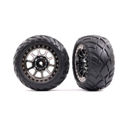 Tires & wheels, assembled (2.2' black chrome wheels, Anaconda 2.2' tires with foam inserts) (2) (Bandit rear))