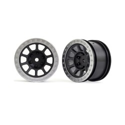 Wheels, 2.2' (graphite gray, satin chrome beadlock) (2) (Bandit rear)