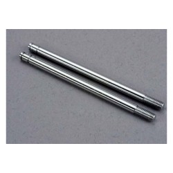 Shock shafts, steel, chrome finish (xx-long) (2)