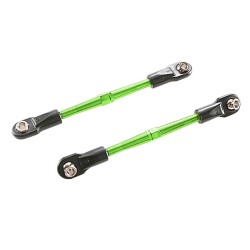 Turnbuckles, aluminum (green-anodized), toe links, 59mm (2) (assembled w/ rod ends & hollow balls) (requires 5mm aluminum wrench #5477)