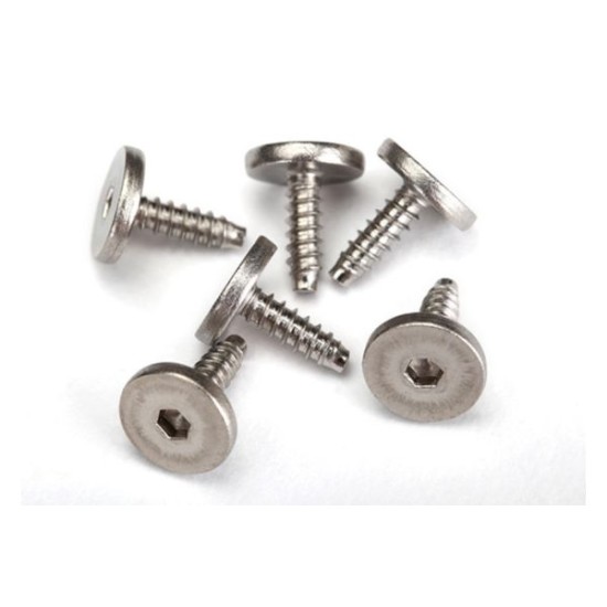 Screws, 2.6x8mm flathead machine, self-tapping (hex drive) (