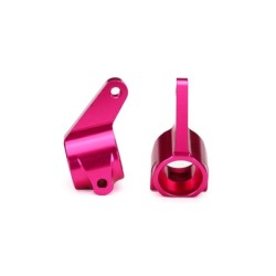 Steering blocks, Rustler/Stampede/Bandit (2), 6061-T6 PINK Steering blocks, Rustler/Stampede/Bandit (2), 6061-T6 PINK