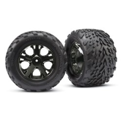 Tires & wheels, assembled, glued (2.8) (All-Star black chrom