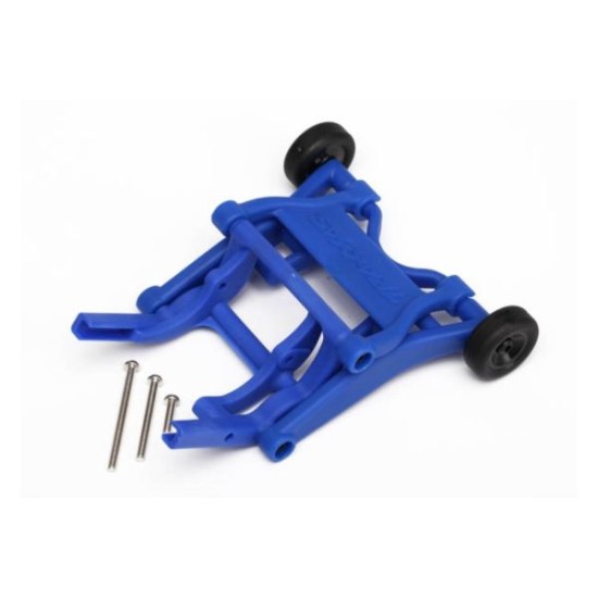 Wheelie bar, assembled (blue) (fits Slash, Stampede, Rustler