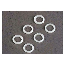 White plastic washers (5x8x1.0mm) (6)