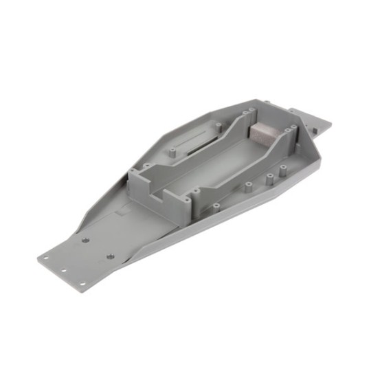 Lower chassis (gray) (166mm long battery compartment) (fits both flat and hump style battery packs) (use only with #3725R ESC mounting plate)