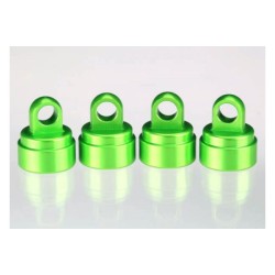 Shock caps, aluminum (green-anodized) (4) (fits all Ultra Sh