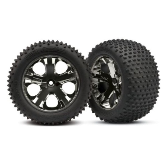 Tires & wheels, assembled, glued (2.8) (All-Star black chrom