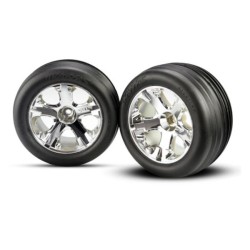 Tires & wheels, assembled, glued (2.8)(All-Star chrome wheel