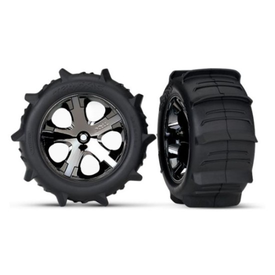Tires & wheels, assembled, glued Paddle (All-Star black chro