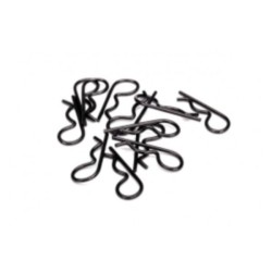 Body clips heavy duty black 12pcs