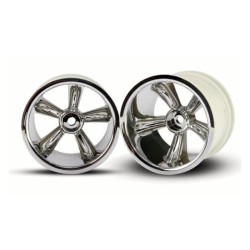 TRX Pro-Star chrome wheels (2) (rear) (for 2.2 tires)