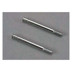 Shock shafts, steel, chrome finish (32mm) (2)