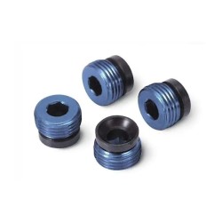 Aluminum caps, pivot ball (blue-anodized) (4)