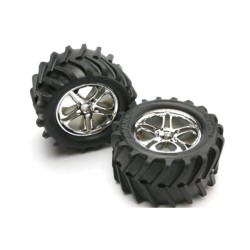 Tires & wheels, assembled, glued (SS (Split Spoke) chrome wh