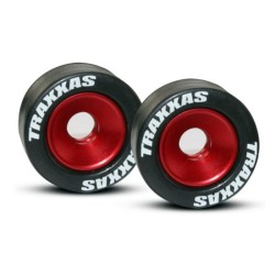 Wheels, aluminum (red-anodized) (2)/ 5x8mm ball bearings (4)