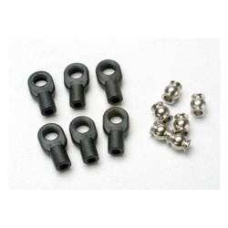 Rod ends, small, with hollow balls (6) (for Revo steering li