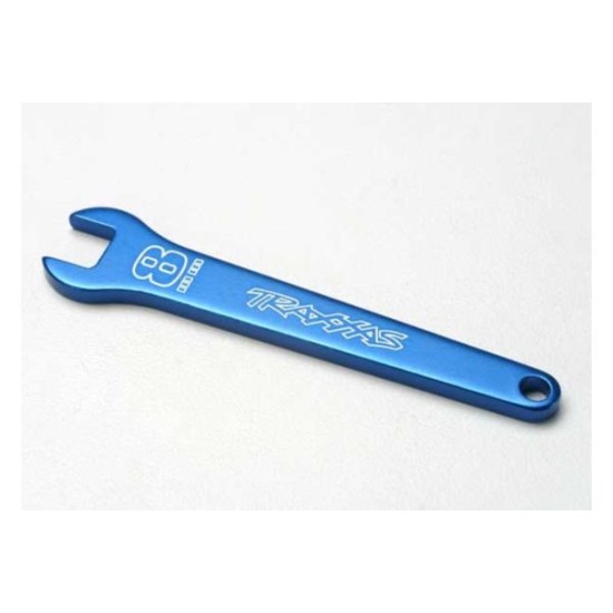 Flat wrench, 8mm (blue-anodized aluminum)
