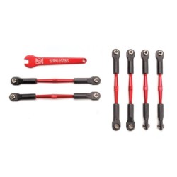 Turnbuckles, aluminum (red-anodized), camber links, 58mm (4)