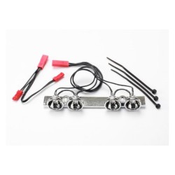 LED Lightbar, (chrome, fits Summit roll cage)/ light harness