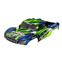 Body, Slash 2WD (also fits Slash VXL & Slash 4X4), green & blue (painted, decals applied)