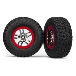 Tire & wheel assy, glued (SCT Split-Spoke, chrome red beadlo