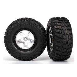 Tire & wheel assy, glued (SCT satin chrome, beadlock style w