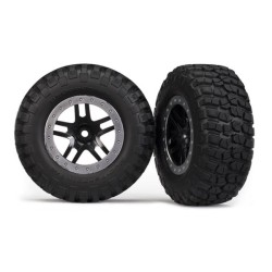 Tires & wheels, assembled, glued (SCT Split-Spoke, black, sa