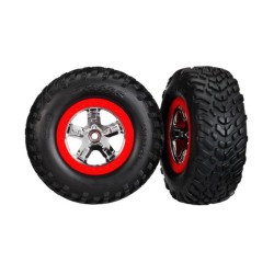 Tires & wheels, glued on SCT Chrome wheels TSM Rated S1 Comp