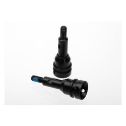 Stub axle, front, 6mm  (steel-splined constant-velocity driv