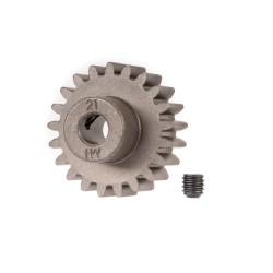 Gear, 21-T pinion (1.0 metric pitch) (fits 5mm shaft)/ set screw (for use only with steel spur gears)