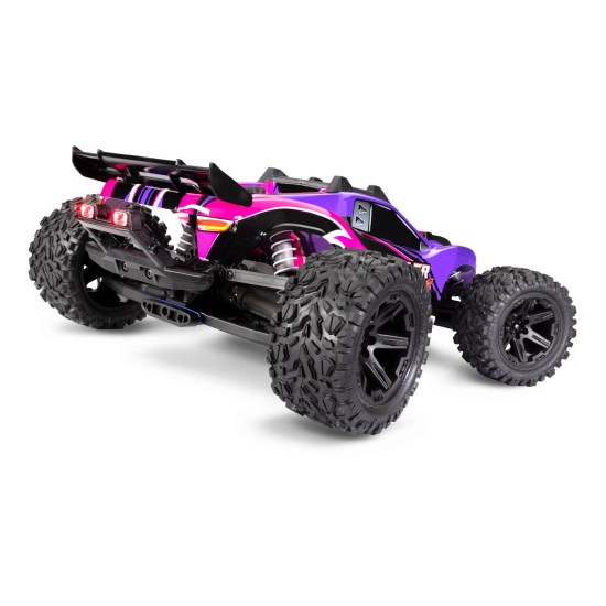 Traxxas Rustler 4x4 XL5 inc LED verlichting, batterij en 12v lader (Roze) Traxxas Rustler 4x4 XL5 inc LED verlichting, batterij en 12v lader (Roze)